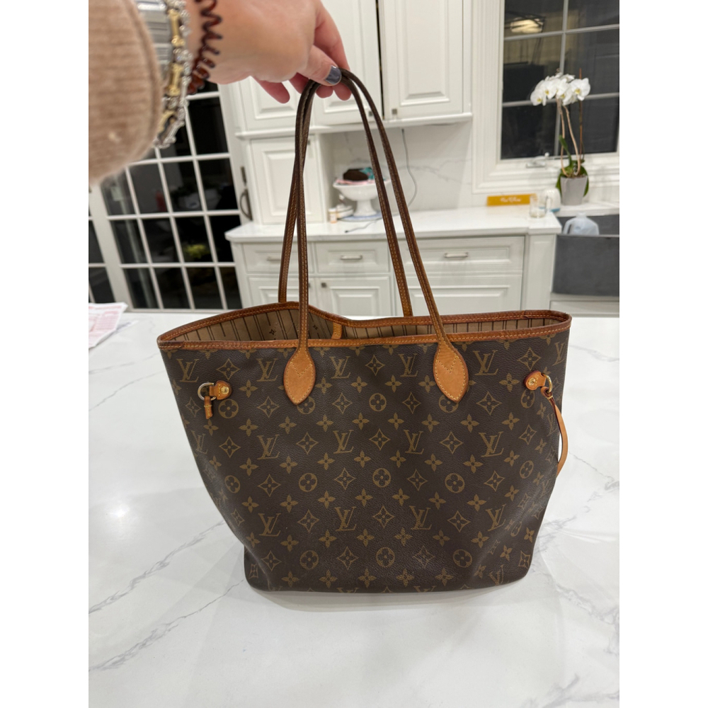 Louis Vuitton Monogram Neverfull MM Tote Bag Brown